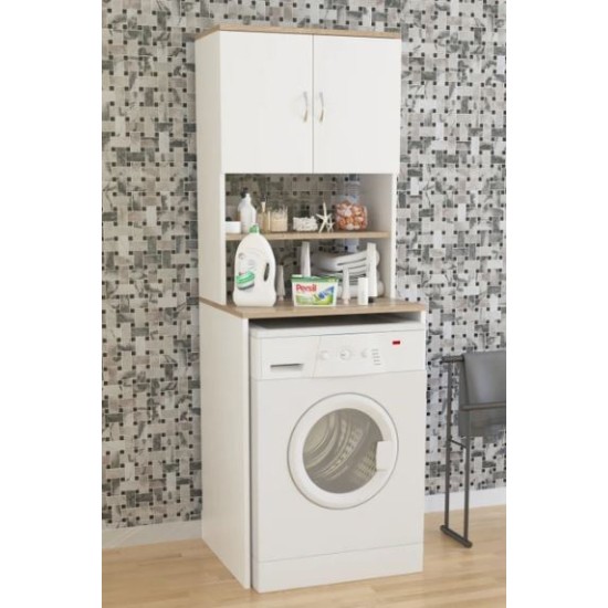 WASHING MACHINE CABINET WITH 4 SHELVES 