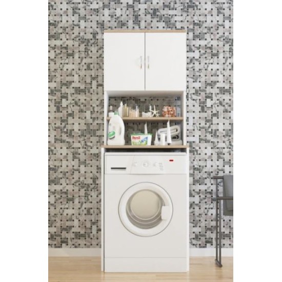 WASHING MACHINE CABINET WITH 4 SHELVES