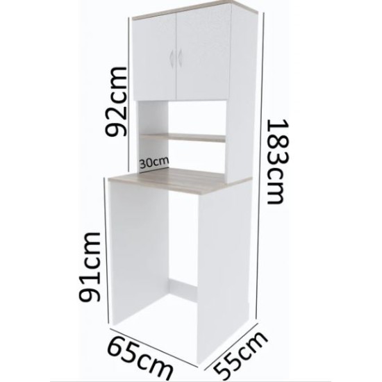 WASHING MACHINE CABINET WITH 4 SHELVES
